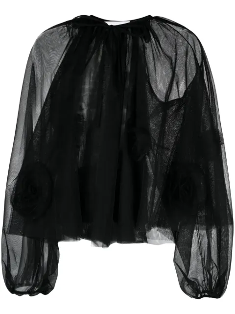 Viktor & Rolf semi-sheer tulle top Black TT0483299324