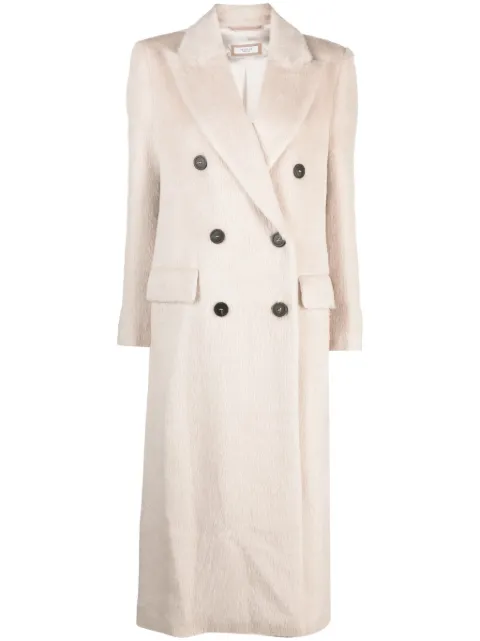 Peserico Abric double-breasted coat Neutrals S2012908434
