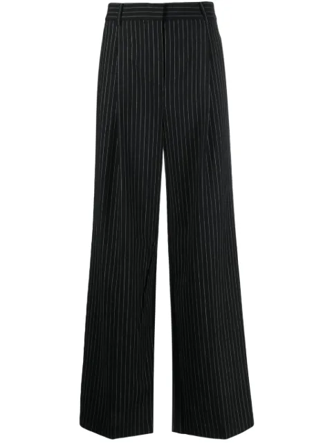 Michael Michael Kors pinstripe-pattern palazzo pants Black MF330H2ESJ