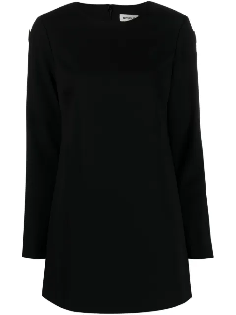 SIMKHAI appliqué-detail long-sleeve minidress Black 5231046C