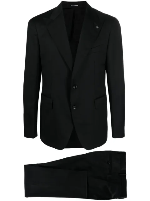 Tagliatore brooch-detail single-breasted suit Black 2SVS26B11060001
