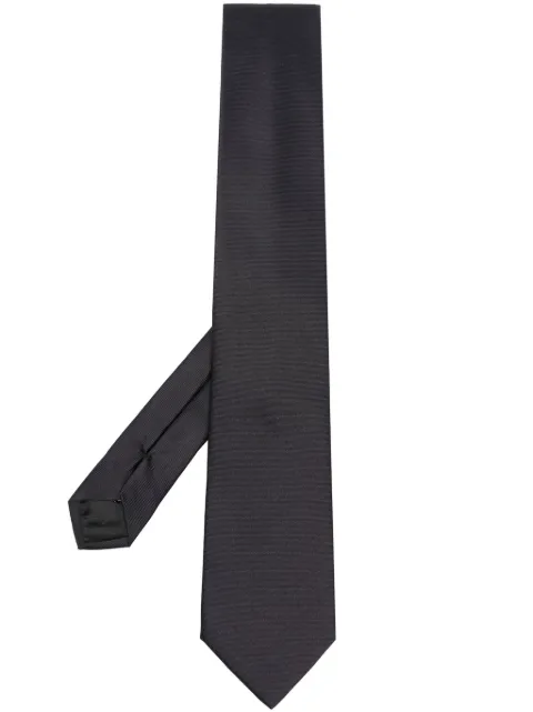 Emporio Armani patterned-jacquard silk tie Black 3400752R600
