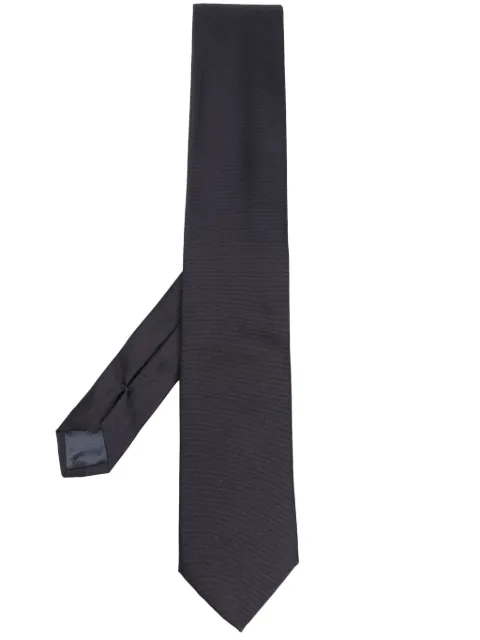 Emporio Armani patterned-jacquard silk tie Blue 3400752R600