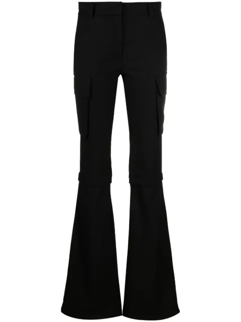 ANDREĀDAMO mid-rise detachable flared trousers Black ADPF23PA023434730473