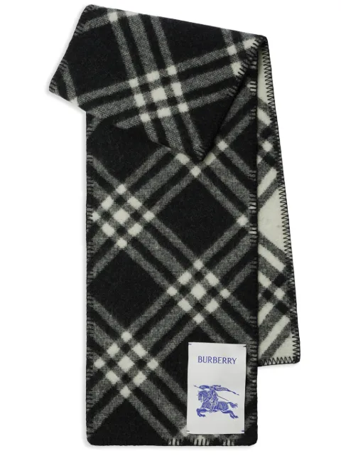 Burberry Check wool scarf Black 8079246