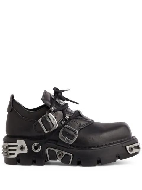 Rabanne x New Rock leather derby shoes Black 23HHH0114CLF168