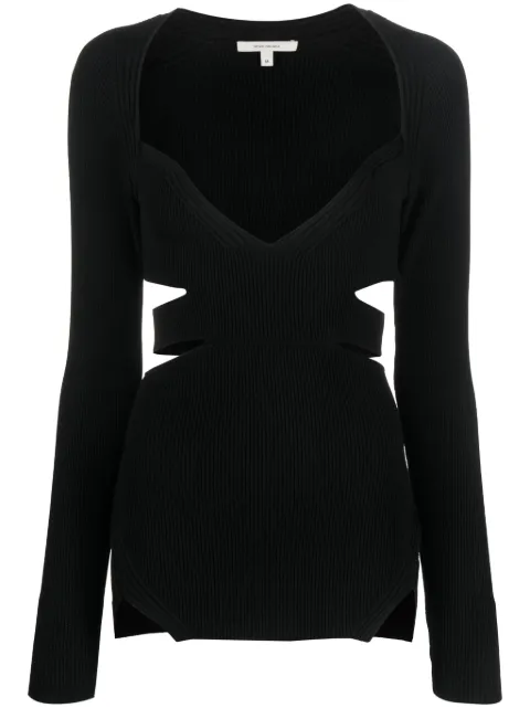 Nensi Dojaka cut-out knitted top Black KT029