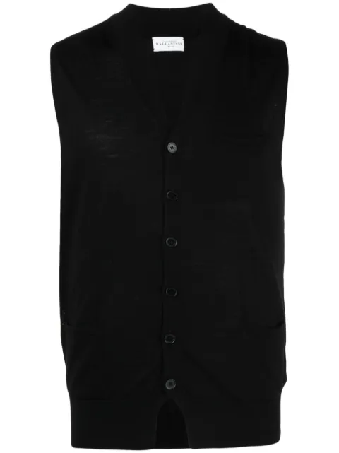 Ballantyne V-neck wool vest Black B2S01116W02
