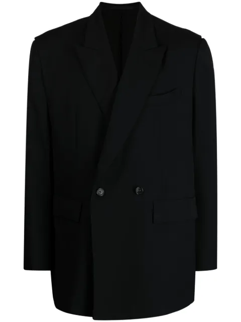 SONGZIO layered double-breasted blazer Black SF5JK702