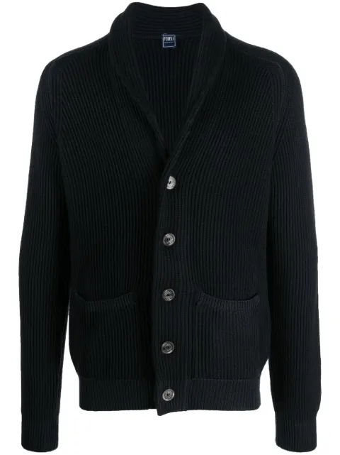 Fedeli ribbed-knit merino-wool cardigan Black 6UIF7033