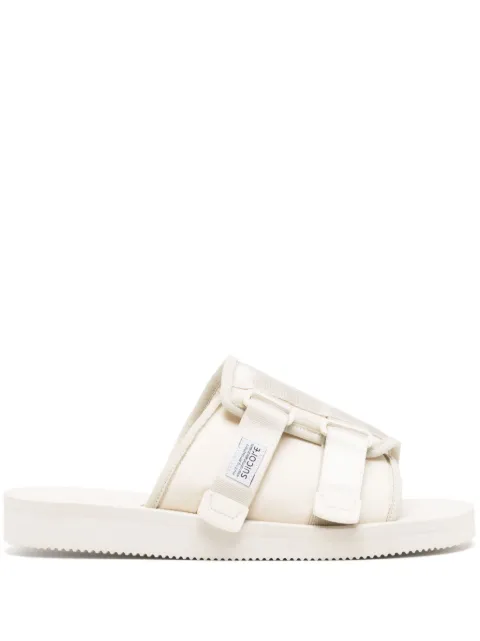 Suicoke Kaw-Cab logo-patch slides Neutrals OG081CAB