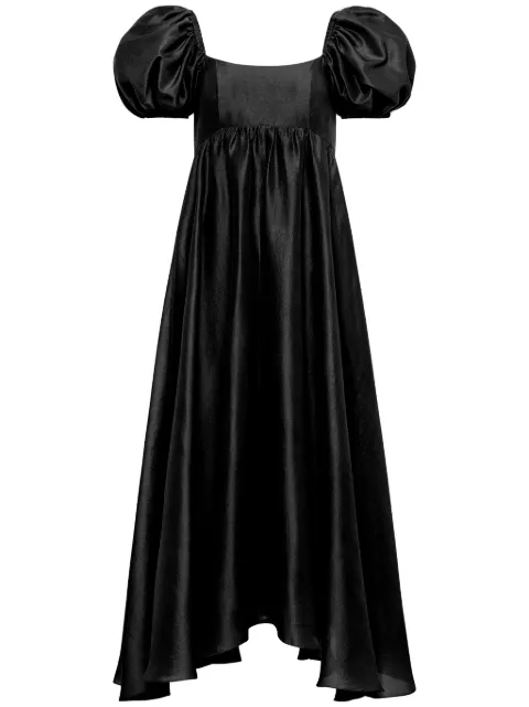 AZEEZA Rory silk midi dress Black RORYMIDIBLK
