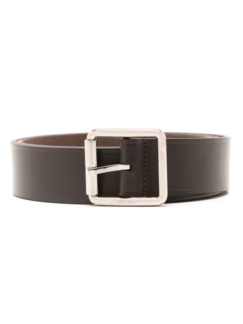 Ferragamo logo-stamp leather belt Brown 770931