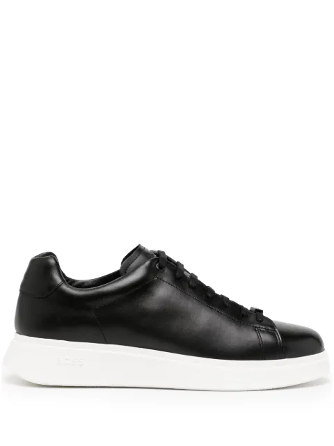 BOSS lace-up leather sneakers Black 50497887