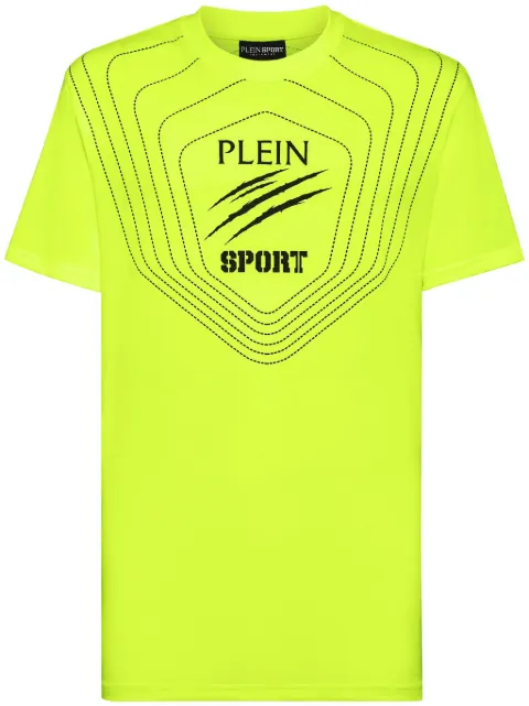 Plein Sport logo-print cotton T-shirt Yellow SADCMTK6900SJY001N