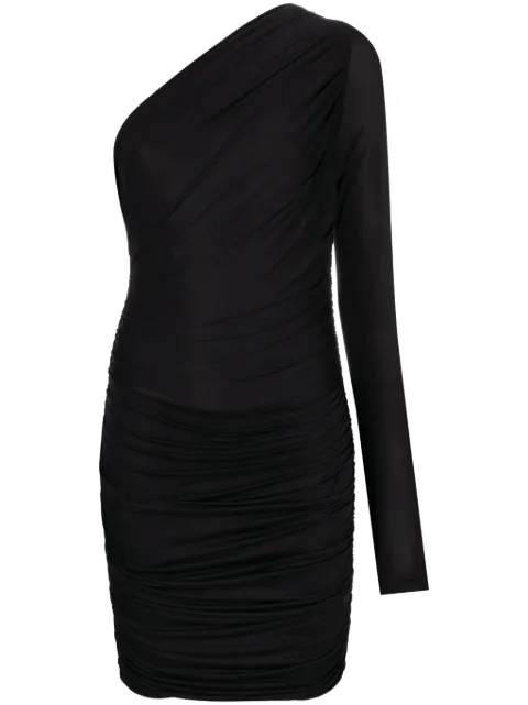 GAUGE81 PIla one-sleeve ruched minidress Black 423325
