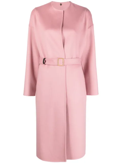 N_8 Milano belted wool-blend trench coat Pink AB1100AB218