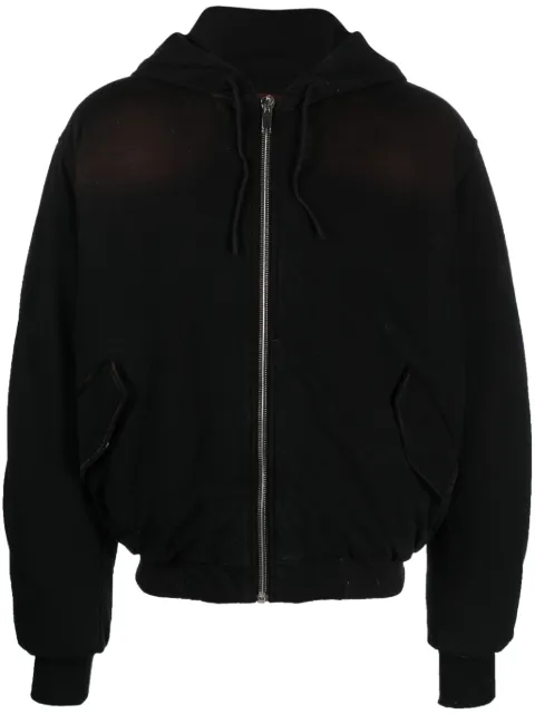 424 zip-up padded hooded jacket Black 35424H09T236511