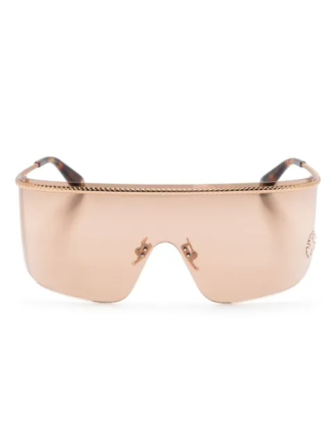 Roberto Cavalli logo-plaque oversize-frame sunglasses Gold SRC012M