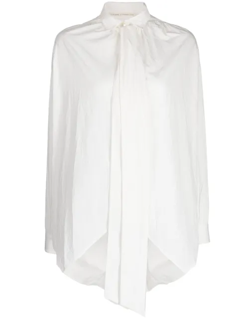 Forme D'expression bow-tie blouson shirt White DS052FC7W