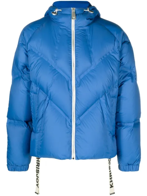 Khrisjoy quilted hooded jacket Blue EFPM051SPR