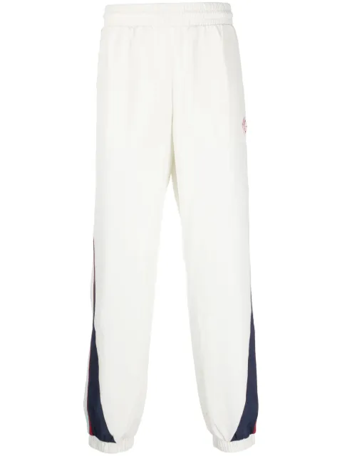Casablanca logo-patch side-stripe track pants White MF23TR164