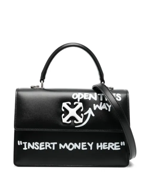 Off-White Jitney 1.4 leather tote bag Black OWNP062C99LEA0011001