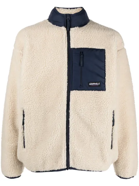 Gramicci logo-patch fleece jacket Neutrals G3FUJ061