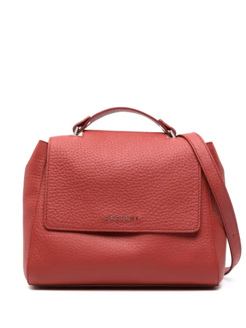 Orciani Sveva Soft leather tote bag Orange B01999SOF