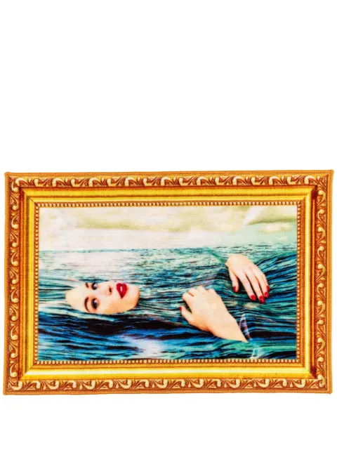 Seletti Seagirl graphic-print mat (60x90cm) Multicolour 18193