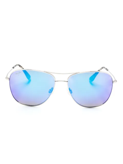 Maui Jim Cliff House pilot-frame sunglasses Silver B247