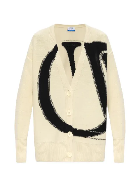 Off-White Ow Maxi Logo wool cardigan White OWHB043C99KNI0010410