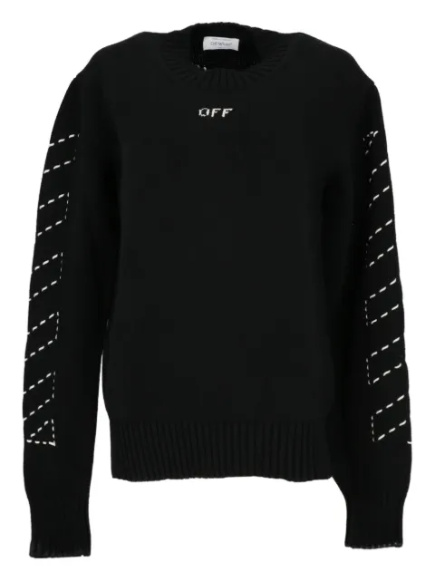Off-White black stitch sweater Black OMHB025C99KNI0011061