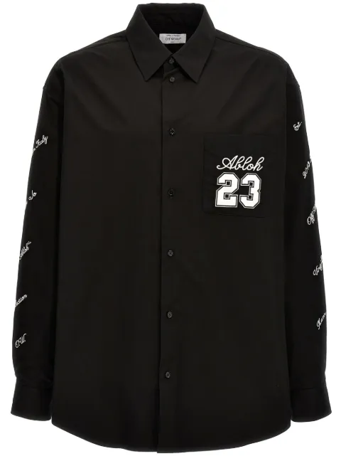 Off-White 23 Heavycot cotton overshirt Black OMGE004S24FAB0021001