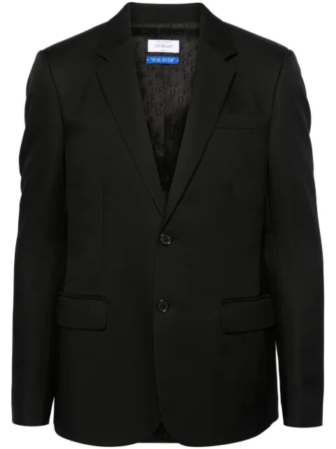 Off-White single-breasted twill-weave blazer Black OMEN040C99FAB0031001