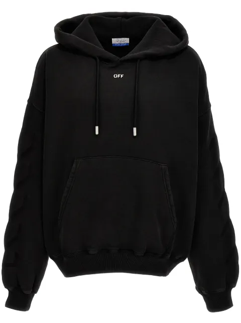 Off-White Matthew cotton hoodie Black OMBB118C99FLE0021077