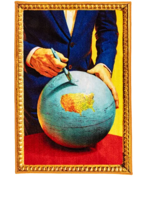 Seletti Globe graphic-print mat (60x90cm) Multicolour 18194