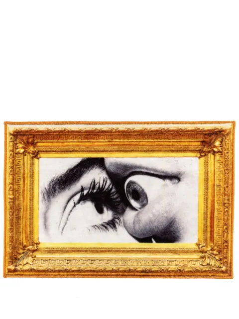 Seletti Eye and Mouth mat Grey T18190