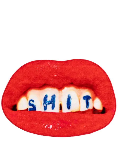 Seletti graphic-print mat (60x90cm) Red 18189
