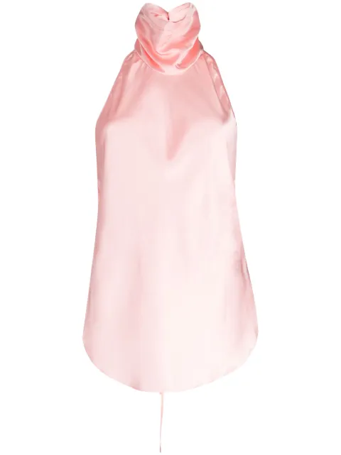 Materiel halterneck satin top Pink 1945BLBP