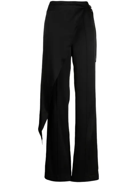 Materiel scarf-detail pressed-crease trousers Black 540PABK