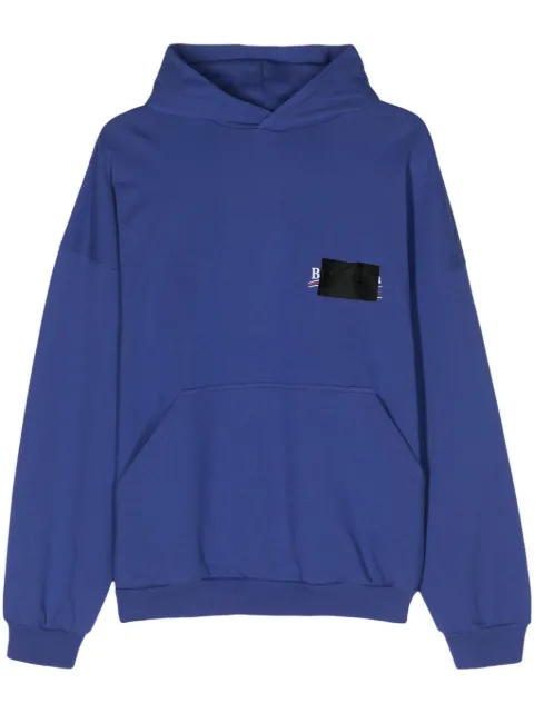 Balenciaga Political Campaign cotton hoodie Blue 739024TNVG2