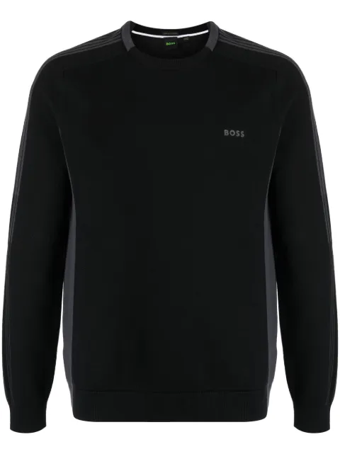 BOSS Rinos colour-block jumper Black 50493767