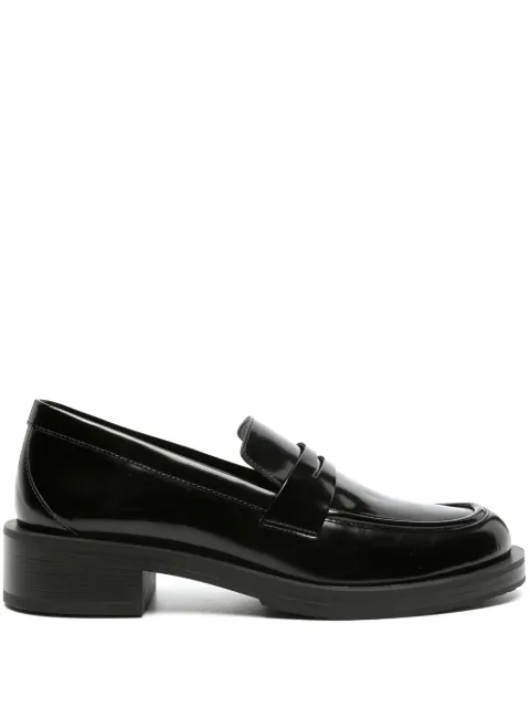 Stuart Weitzman Palmer Bold leather loafers Black SG649APSBLK