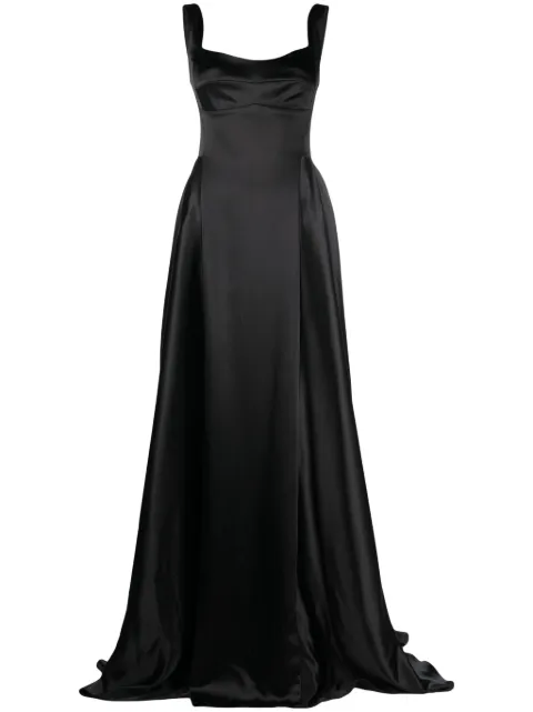 Atu Body Couture V-back satin gown Black AT23265