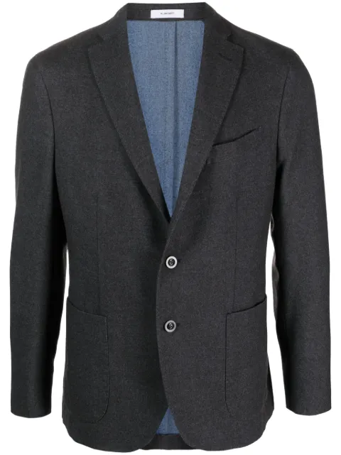 Boglioli single-breasted virgin wool blazer Grey N2902EFB3001