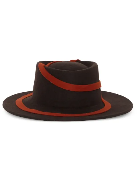 DESTREE Alvar ribbon-band fedora Brown ALVARFELT