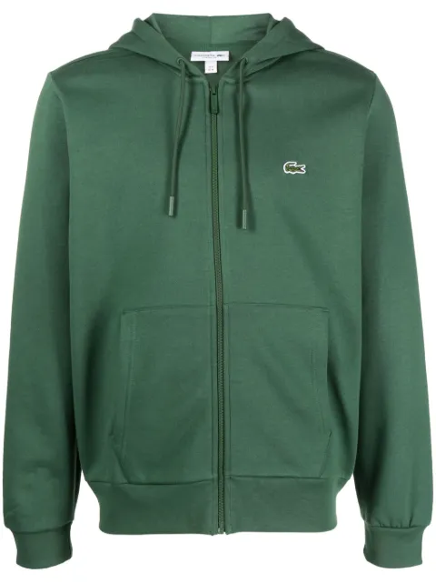 Lacoste logo-embroidered zip-up hoodie Green SH9626