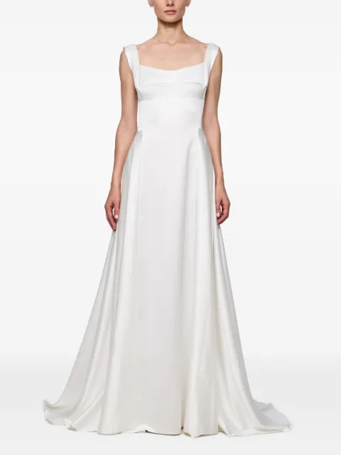 Atu Body Couture V-back satin gown White AT23265