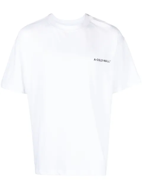A-COLD-WALL* logo-print cotton T-shirt White ACWMTS161E